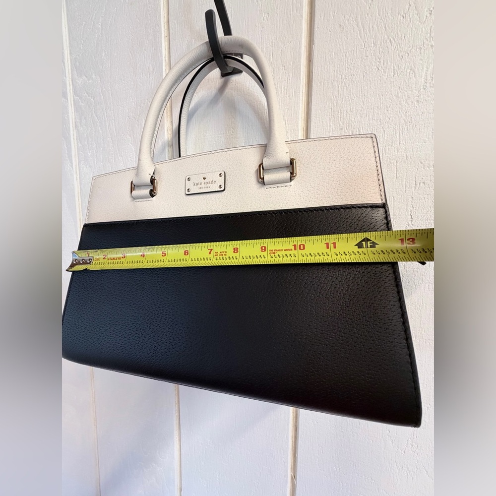 Kate Spade Two-Tone Black and Cream Cedar Street Maise Satchel - Picture 5 of 11